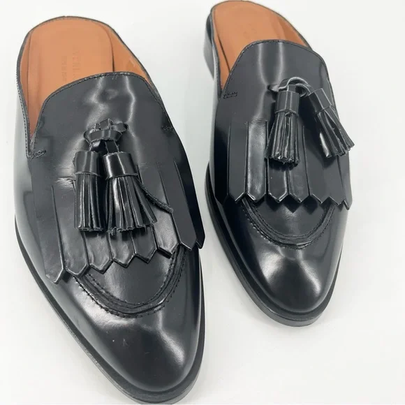 EVERLANE The Modern Tassel Loafer Mule in Black Italian Leather Slip On 8.5 NEW - Picture 7 of 15